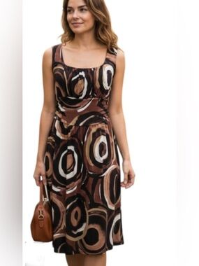 NWT AB STUDIO Printed Stretch Dress Size Medium